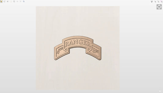 CNC File I US Army 4th Battalion Ranger Scroll 3D Model I  RathTech Design My Store