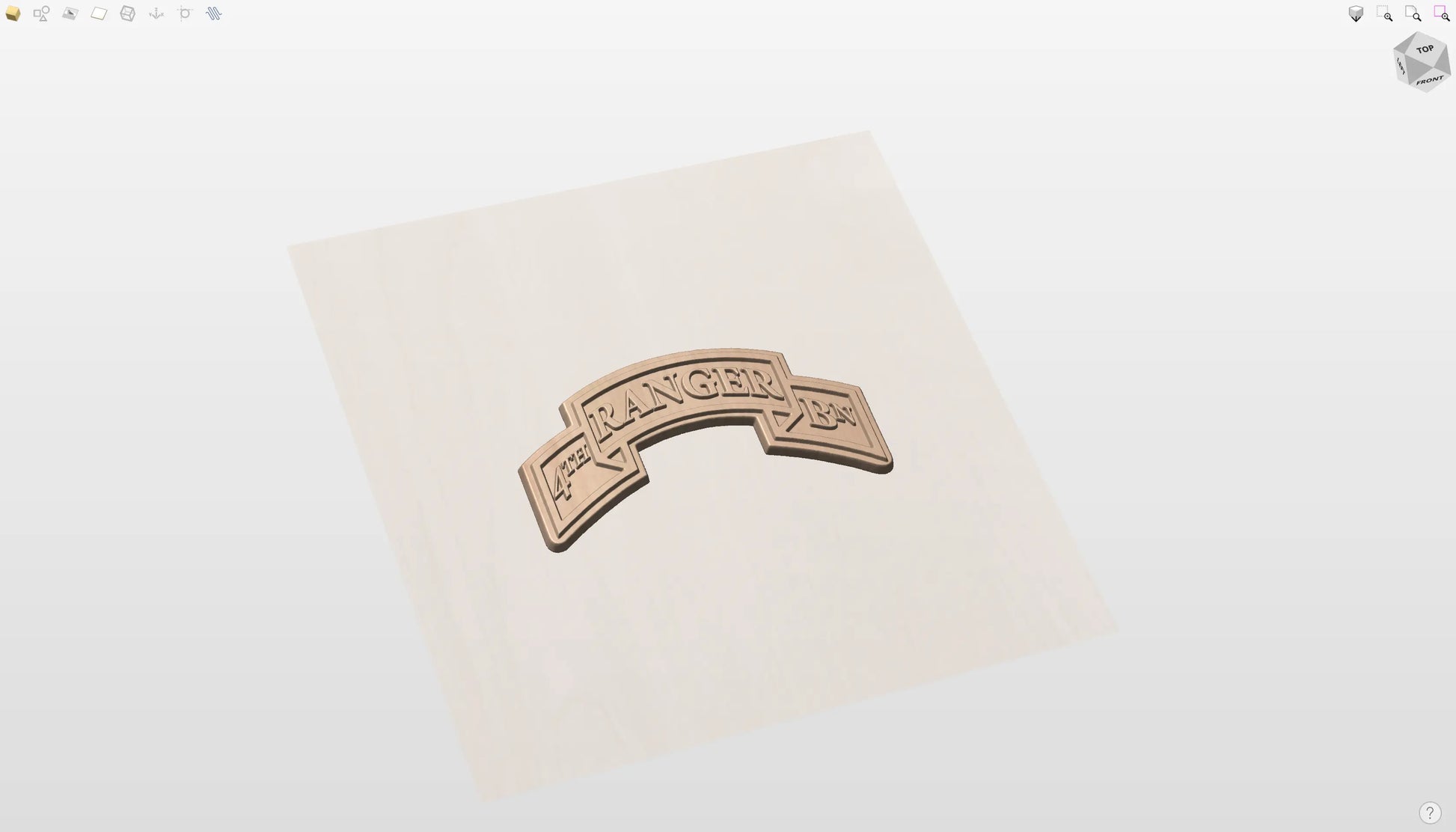 CNC File I US Army 4th Battalion Ranger Scroll 3D Model I  RathTech Design My Store