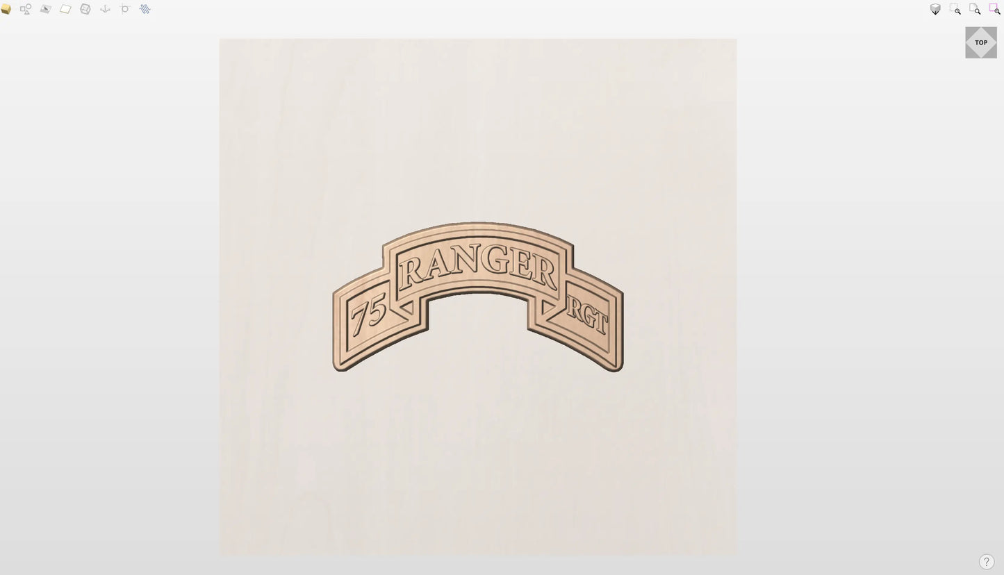 CNC File I US Army 75th Ranger Regiment Scroll 3D Model I  RathTech Design My Store