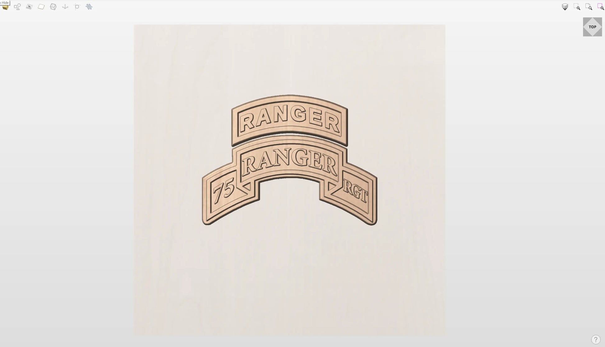 CNC File I US Army 75th Ranger Regiment Tab & Scroll 3D Model I  RathTech Design My Store