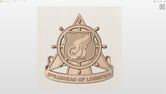 CNC File I  US Army Transportation Corps Regiment Crest 3D Model I  RathTech Design My Store