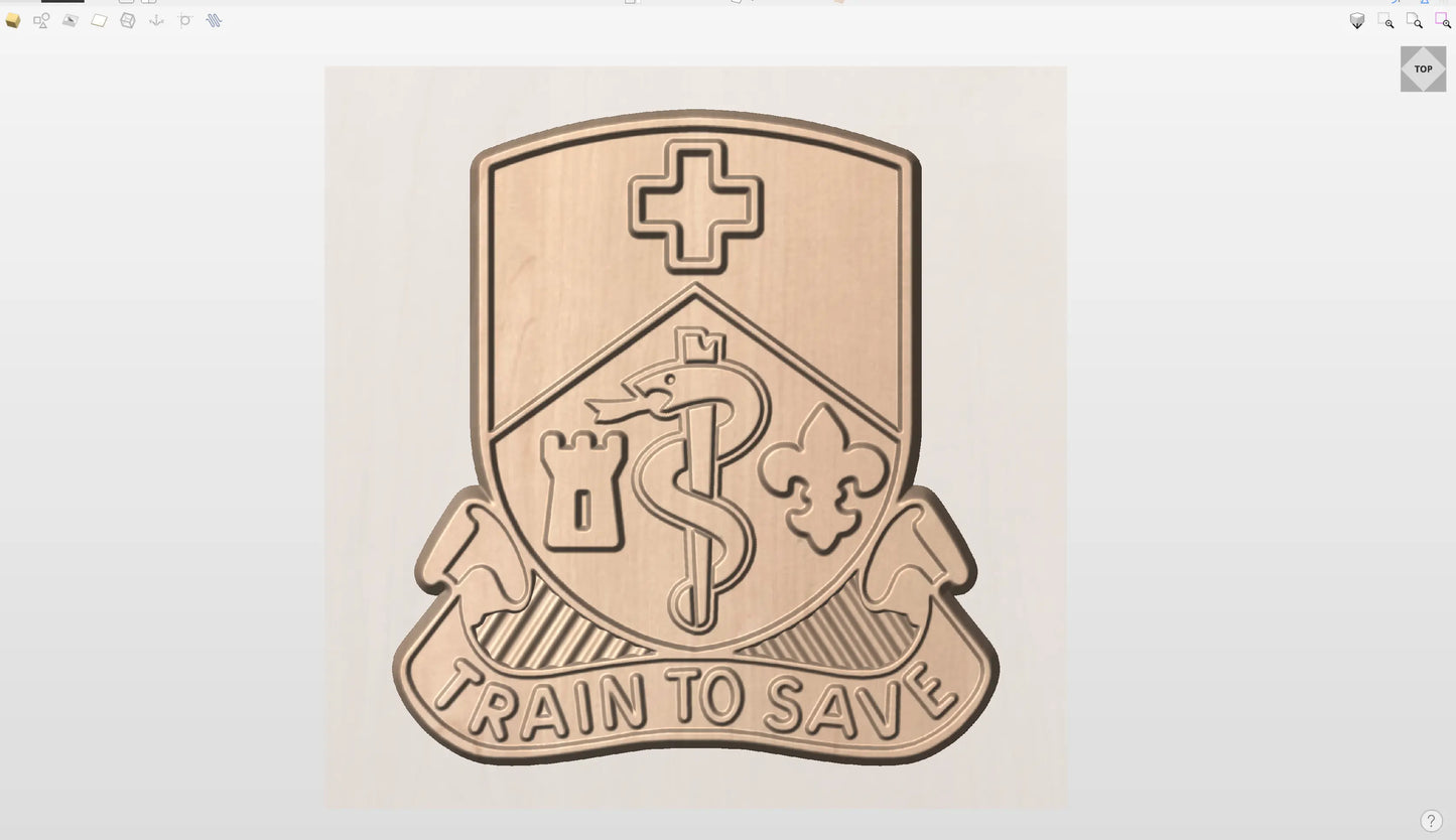 CNC File I  US Army 187th Medical Battalion Crest 3D Model I  RathTech Design My Store
