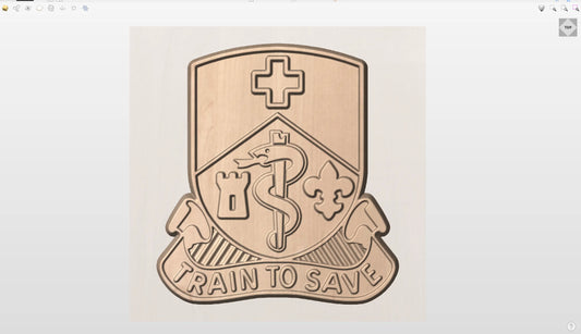 CNC File I  US Army 187th Medical Battalion Crest 3D Model I  RathTech Design My Store