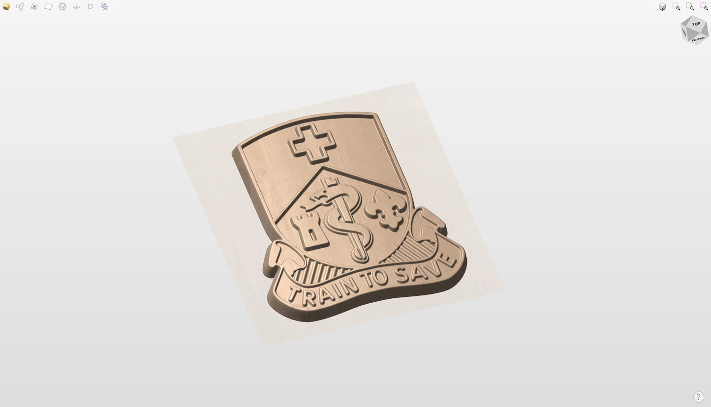 CNC File I  US Army 187th Medical Battalion Crest 3D Model I  RathTech Design My Store