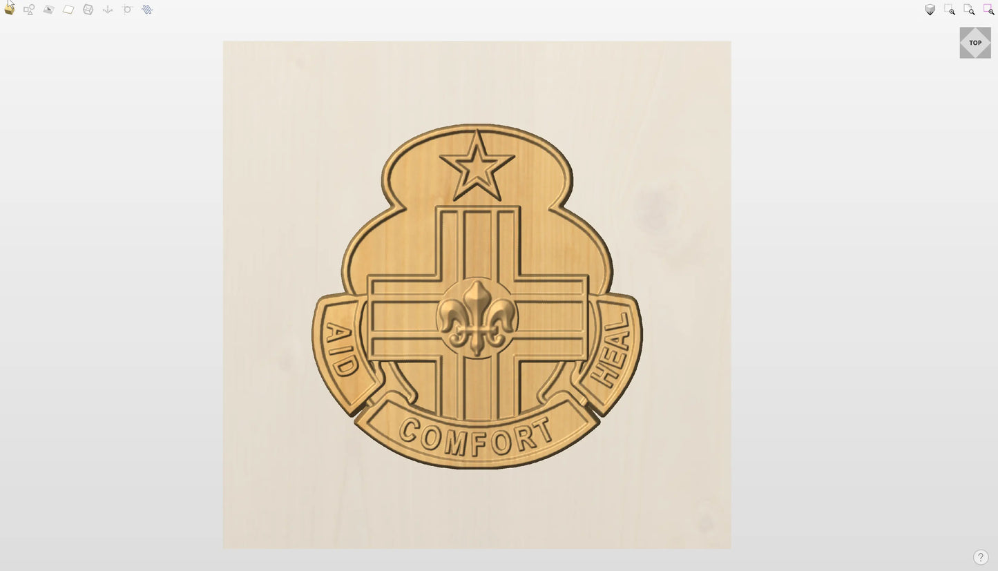 CNC File I  US Army 94th Combat Support Hospital Crest 3D Model I  RathTech Design My Store