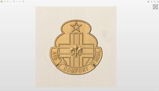 CNC File I  US Army 94th Combat Support Hospital Crest 3D Model I  RathTech Design My Store