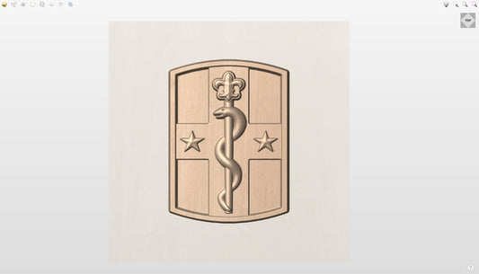 CNC File I  US Army 176th Medical Brigade Unit Patch 3D Model I  RathTech Design My Store