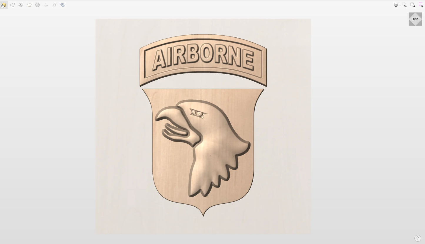 CNC File I  US Army 101st Airborne Division Unit Patch 3D Model I  RathTech Design My Store