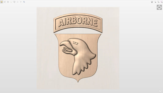 CNC File I  US Army 101st Airborne Division Unit Patch 3D Model I  RathTech Design My Store