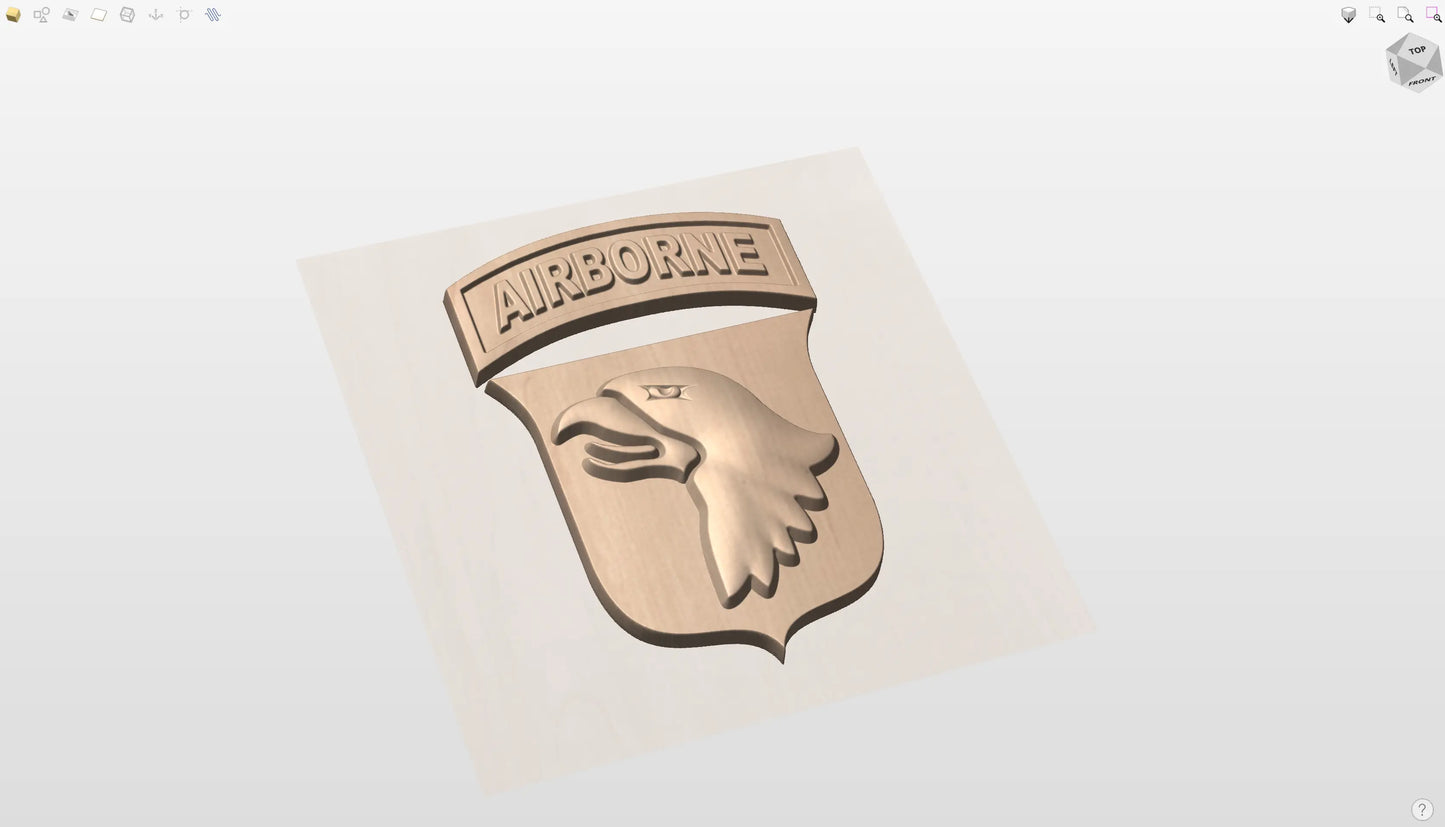 CNC File I  US Army 101st Airborne Division Unit Patch 3D Model I  RathTech Design My Store