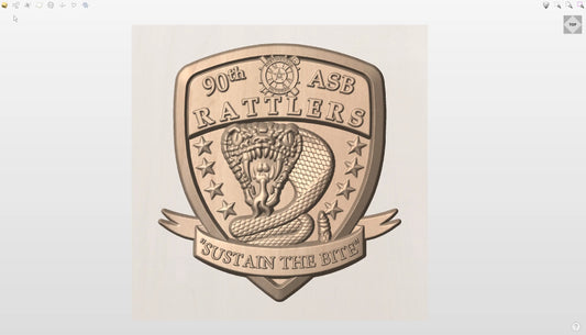 CNC File I  US Army 90th Aviation Support Battalion Unit Patch 3D Model I  RathTech Design My Store
