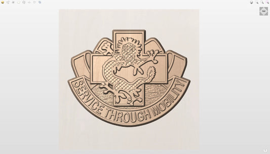CNC File I  US Army 28th Combat Support Hospital Crest 3D Model I  RathTech Design My Store