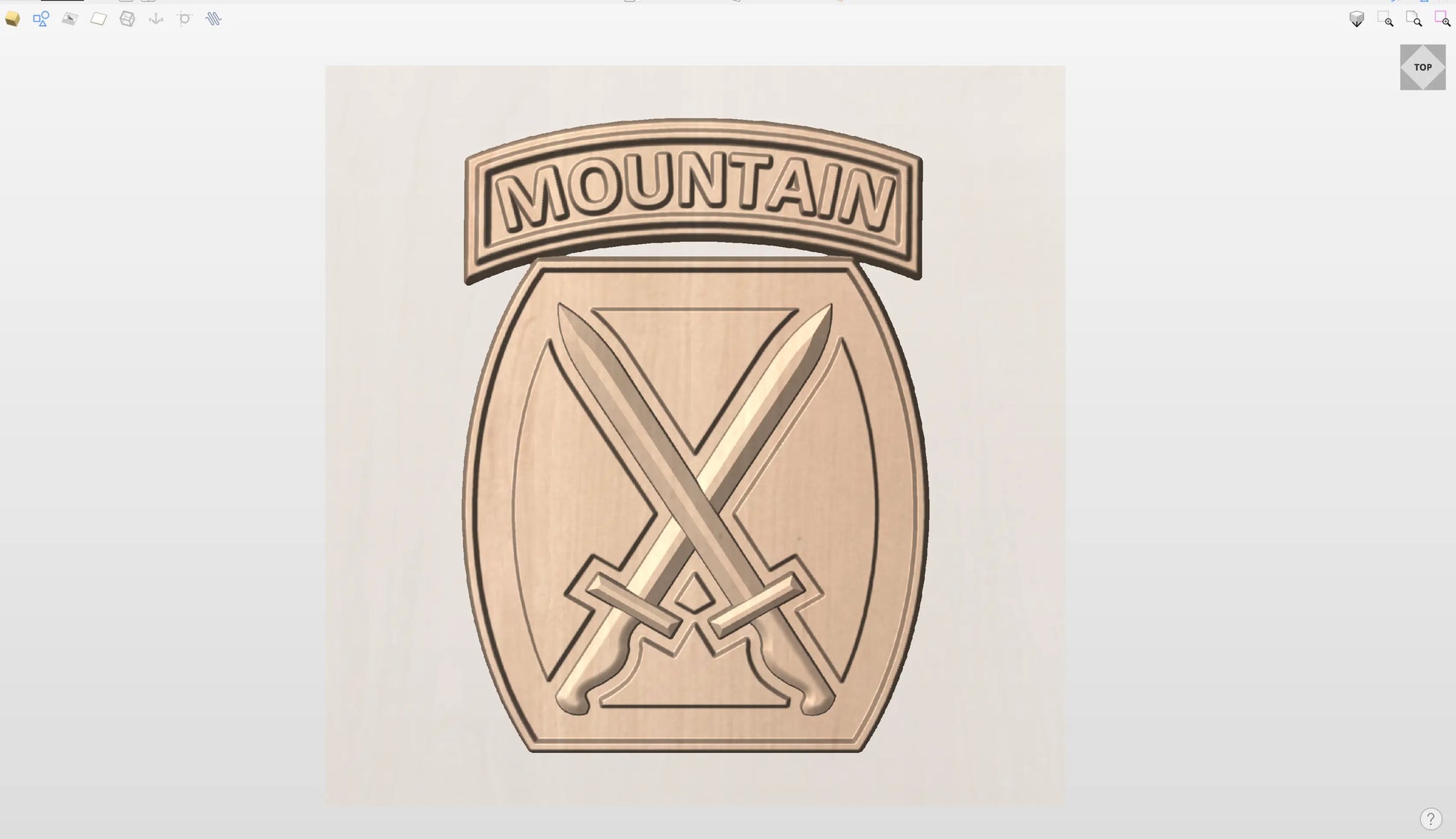 CNC File I  US Army 10th Mountain Division Unit Patch 3D Model I  RathTech Design My Store