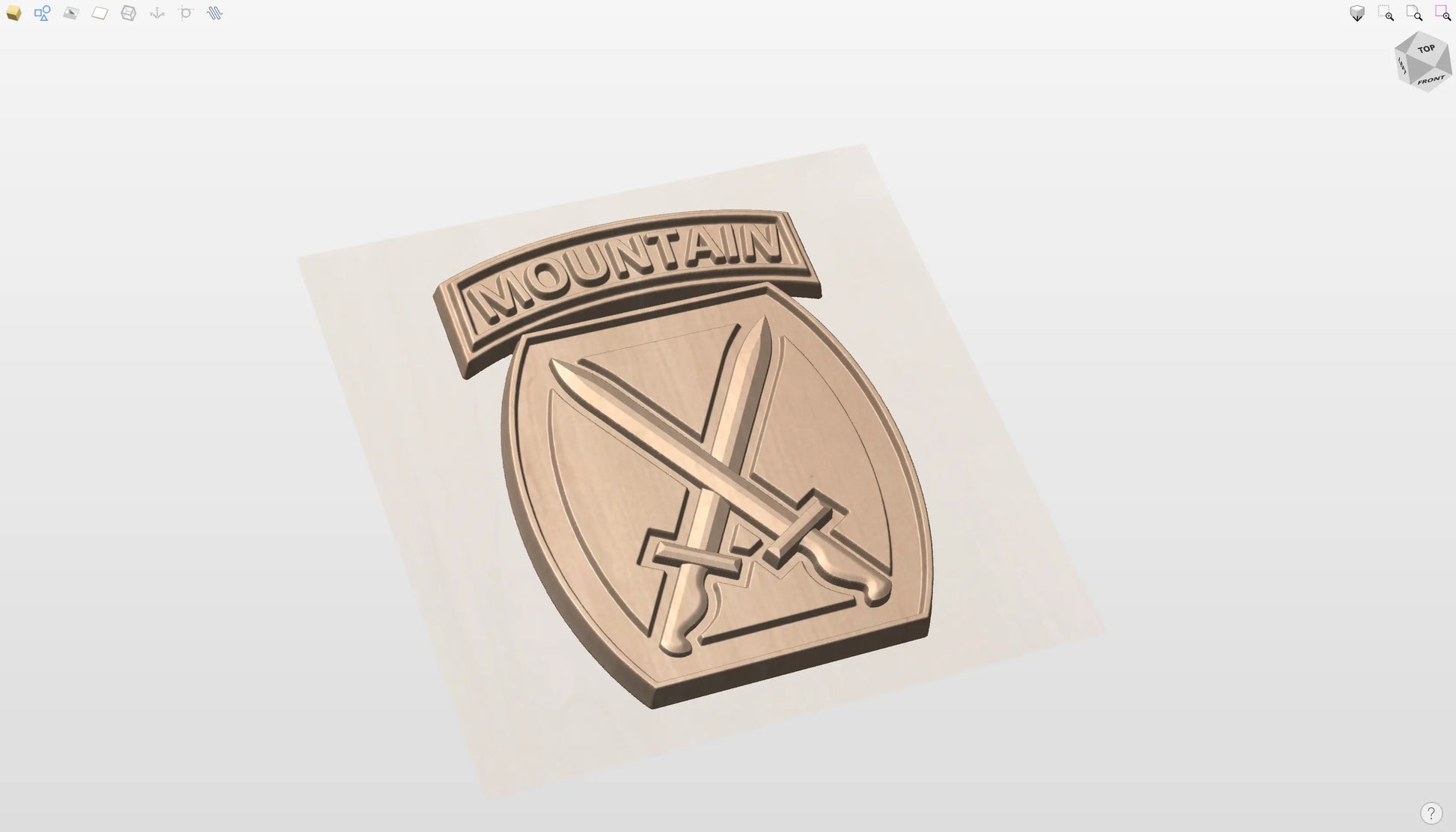 CNC File I  US Army 10th Mountain Division Unit Patch 3D Model I  RathTech Design My Store