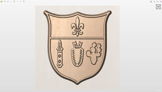 CNC File I  US Army 1st Battalion 125th Field Artillery Regiment Crest 3D Model I  RathTech Design My Store