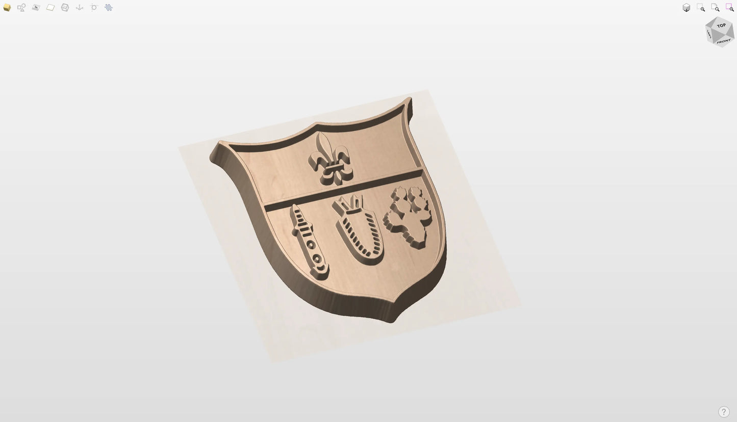 CNC File I  US Army 1st Battalion 125th Field Artillery Regiment Crest 3D Model I  RathTech Design My Store