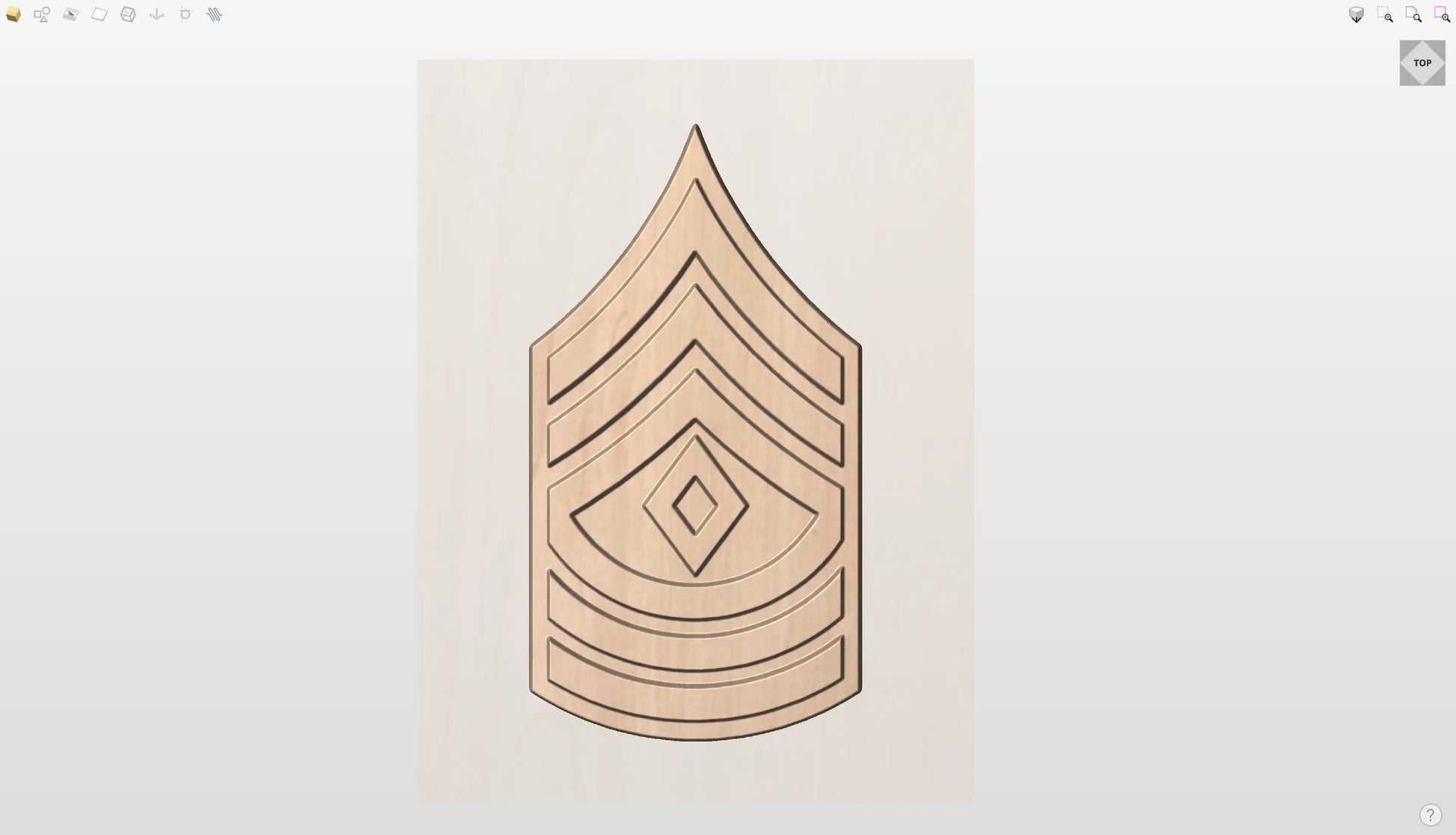 CNC File I  US Army 1st Sergeant E-8 Rank 3D Model I  RathTech Design (Copy) My Store