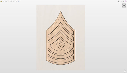 CNC File I  US Army 1st Sergeant E-8 Rank 3D Model I  RathTech Design (Copy) My Store