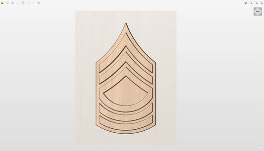 CNC File I  US Army Master Sergeant E-8 Rank 3D Model I  RathTech Design My Store