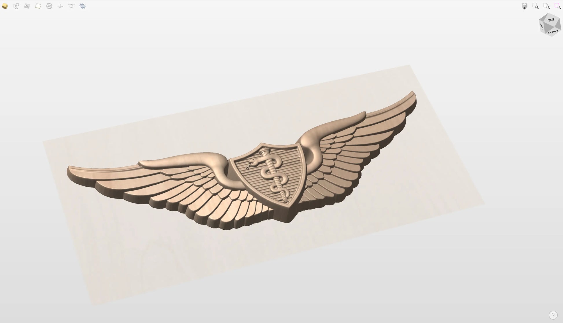 CNC File I US Army Basic Flight Surgeon Wings 3D Model I  RathTech Design My Store