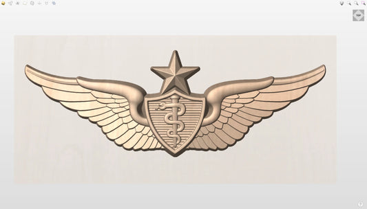 CNC File I US Army Senior Flight Surgeon Wings 3D Model I  RathTech Design My Store