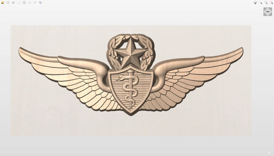 CNC File I US Army Master Flight Surgeon Wings 3D Model I  RathTech Design My Store