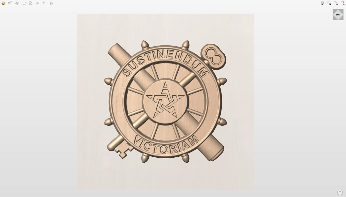 CNC File I  US Army Logistics Insignia 3D Model I  RathTech Design My Store