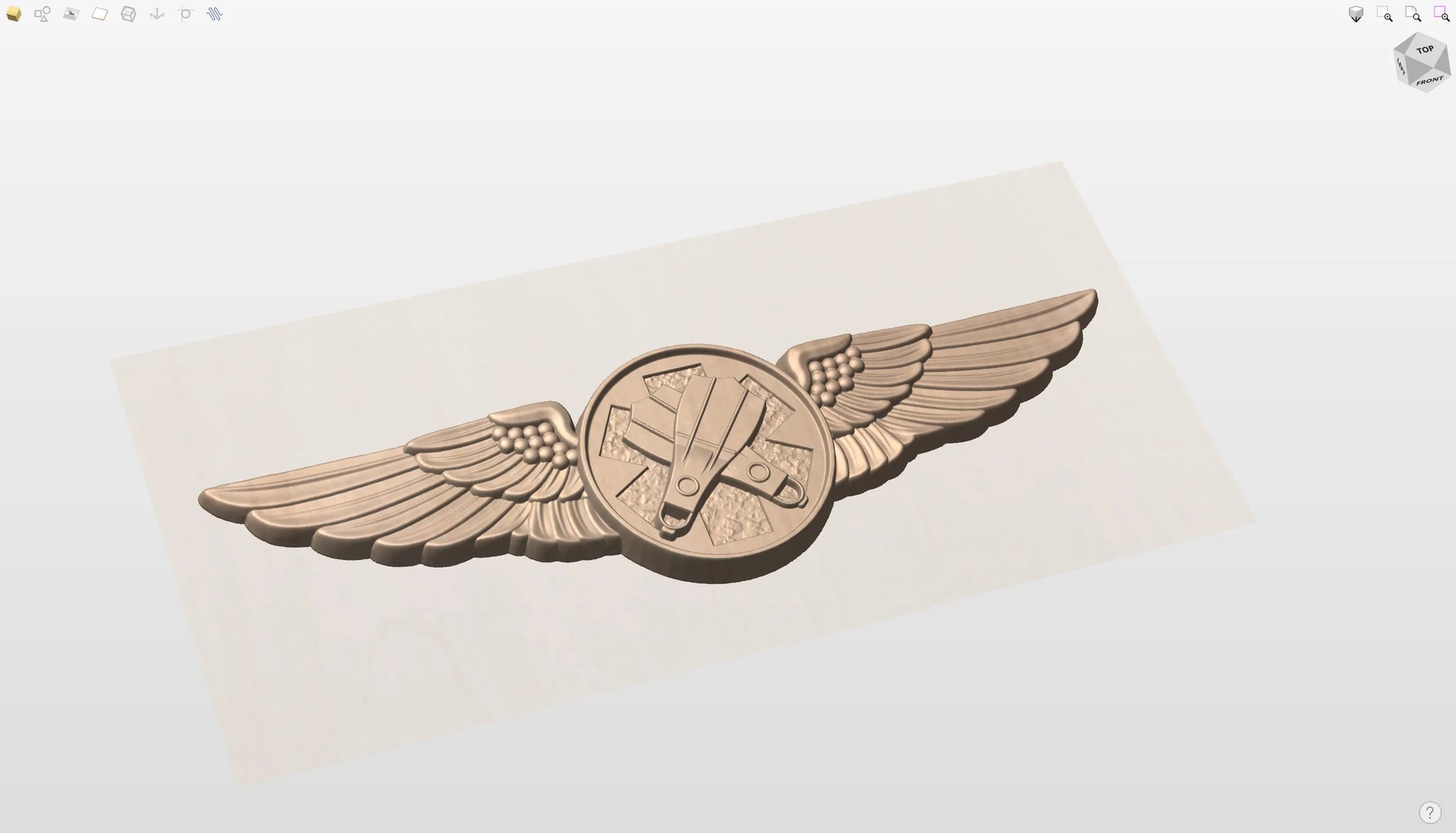 CNC File I US Coast Guard Rescue Swimmer Badge 3D Model I  RathTech Design My Store