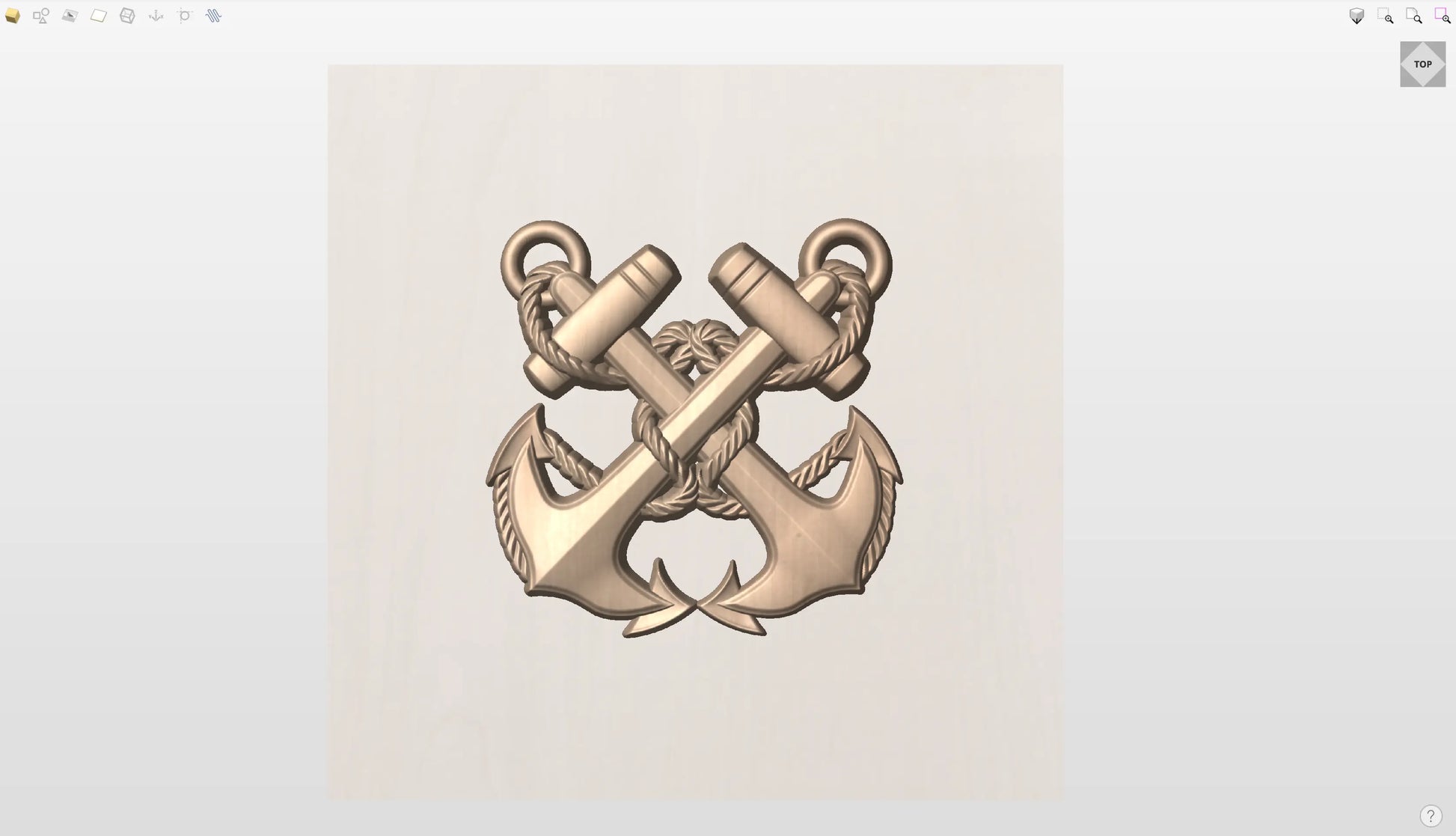 CNC File I US Coast Guard CWO Boatswain's Mate Insignia 3D Model I  RathTech Design My Store