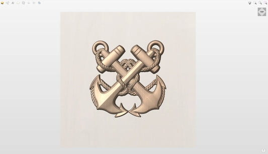 CNC File I US Coast Guard CWO Boatswain's Mate Insignia 3D Model I  RathTech Design My Store