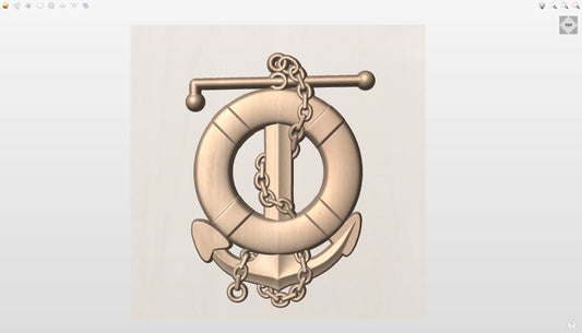 CNC File I US Coast Guard CWO Marine Safety Specialist Deck Insignia 3D Model I  RathTech Design My Store