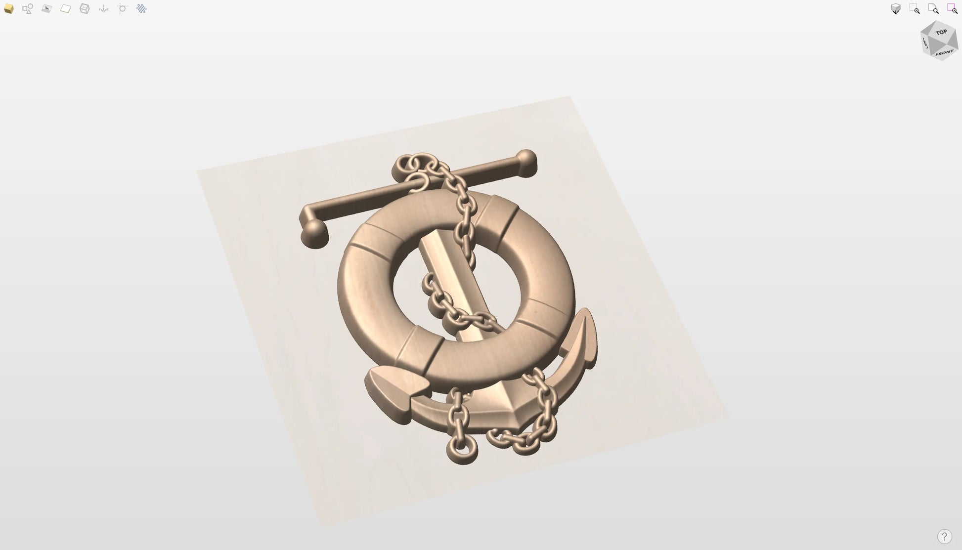 CNC File I US Coast Guard CWO Marine Safety Specialist Deck Insignia 3D Model I  RathTech Design My Store