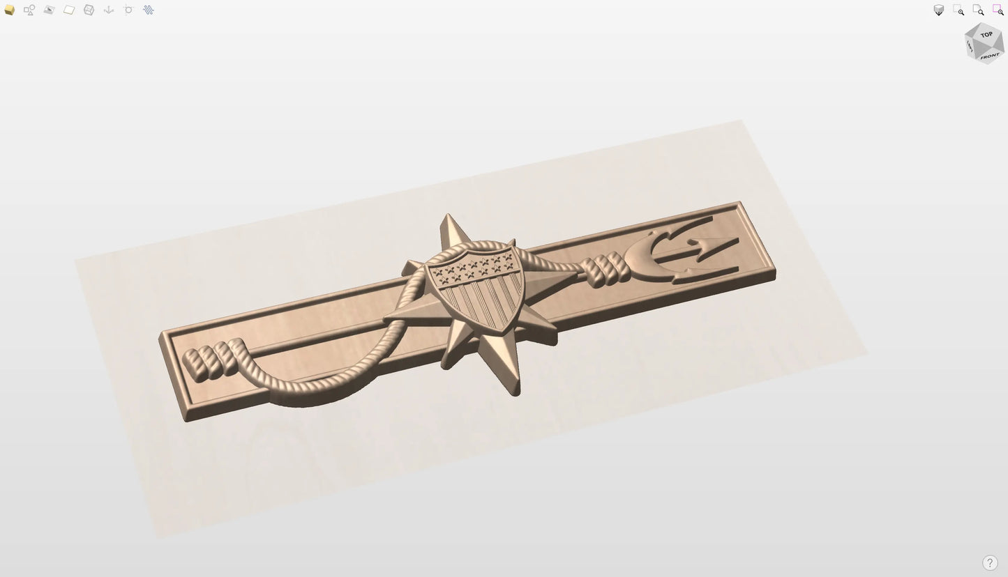 CNC File I US Coast Guard Marine Safety Badge 3D Model I  RathTech Design My Store