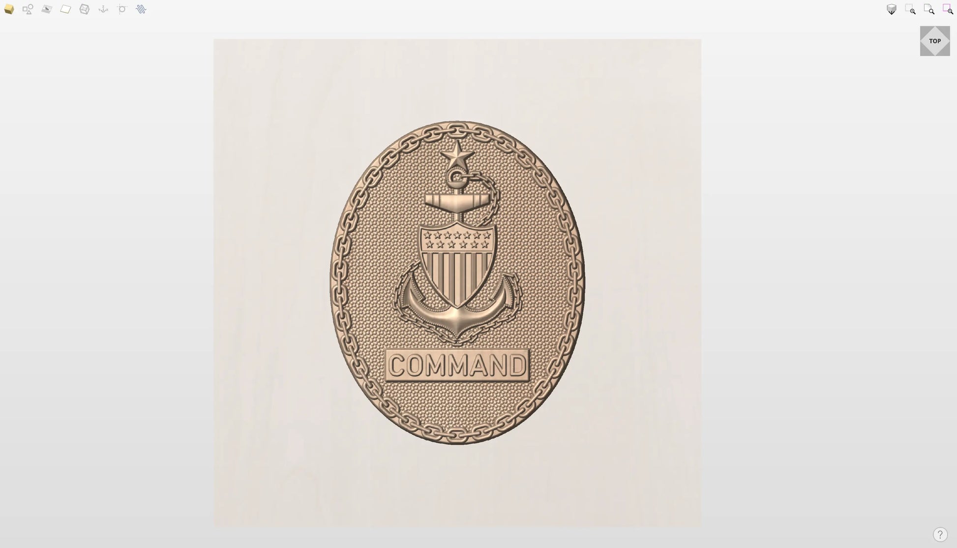 CNC File I US Coast Guard Command Chief Petty Officer Badge E8 3d Model I  RathTech Design My Store