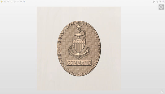 CNC File I US Coast Guard Command Chief Petty Officer Badge E8 3d Model I  RathTech Design My Store