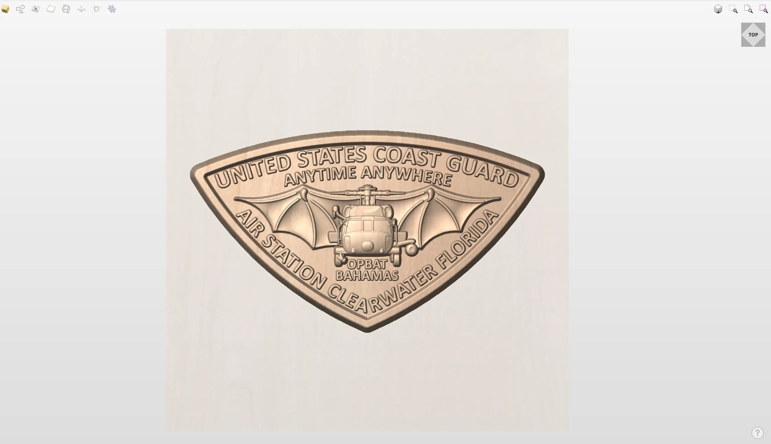 CNC File I US Coast Guard Air Station Clearwater Florida Patch 3D Model I  RathTech Design My Store
