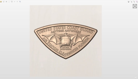 CNC File I US Coast Guard Air Station Clearwater Florida Patch 3D Model I  RathTech Design My Store