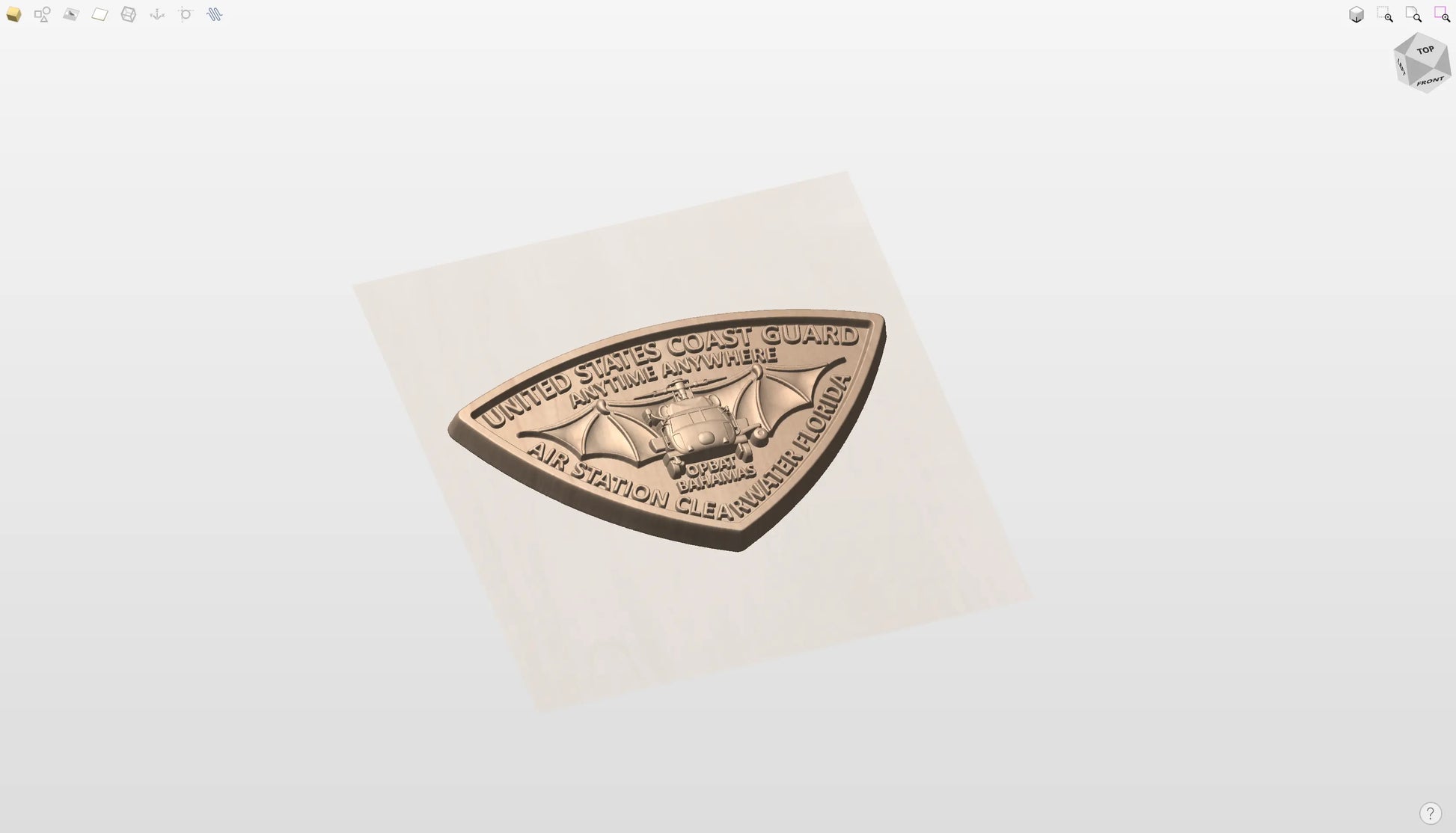 CNC File I US Coast Guard Air Station Clearwater Florida Patch 3D Model I  RathTech Design My Store