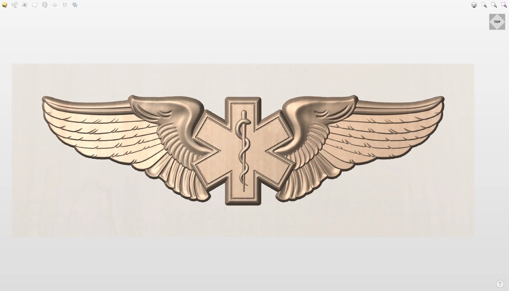 CNC File I Paramedic Star of Life Wings Wings 3D Model I  RathTech Design My Store