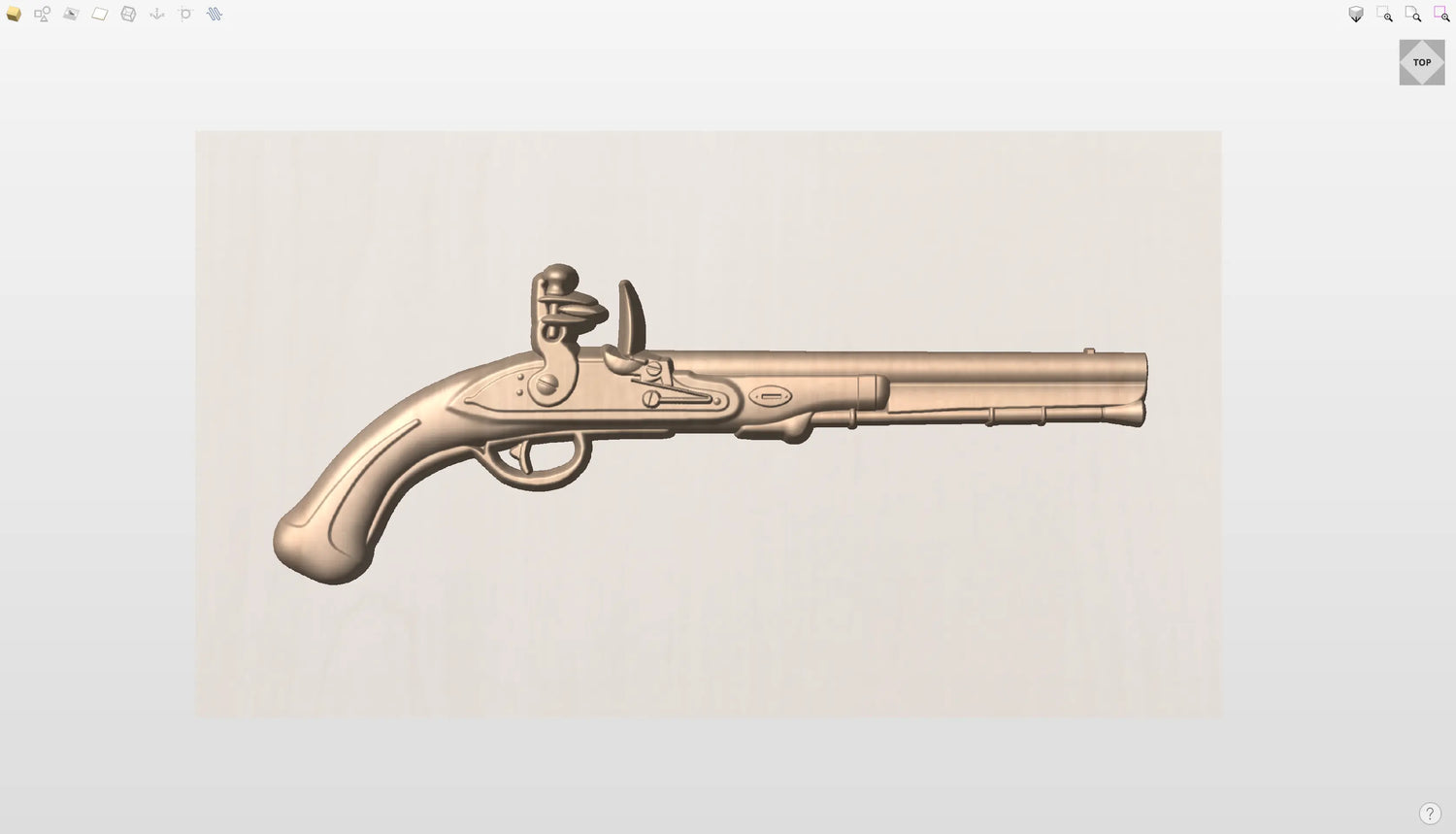 CNC File I  Flintlock Pistol Version 1 3D Model I  RathTech Design My Store