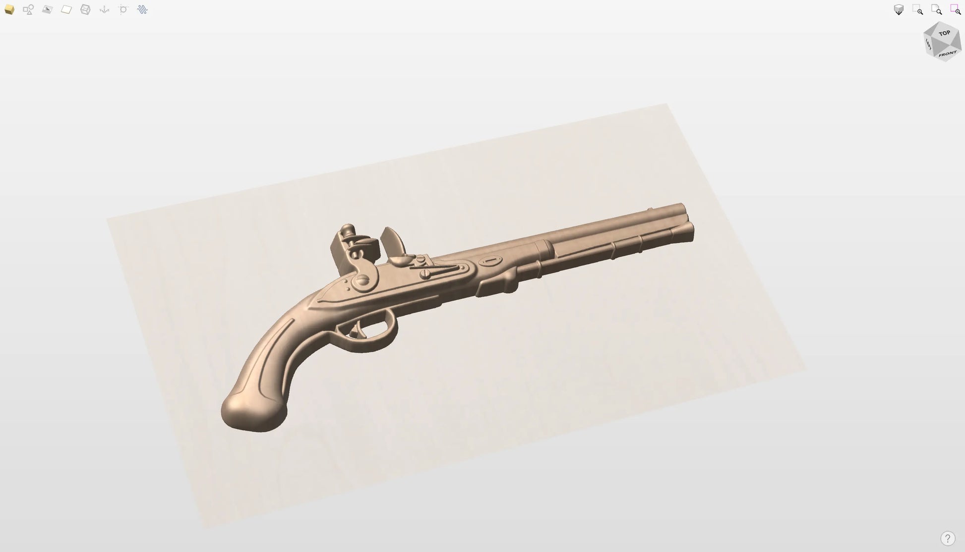 CNC File I  Flintlock Pistol Version 1 3D Model I  RathTech Design My Store