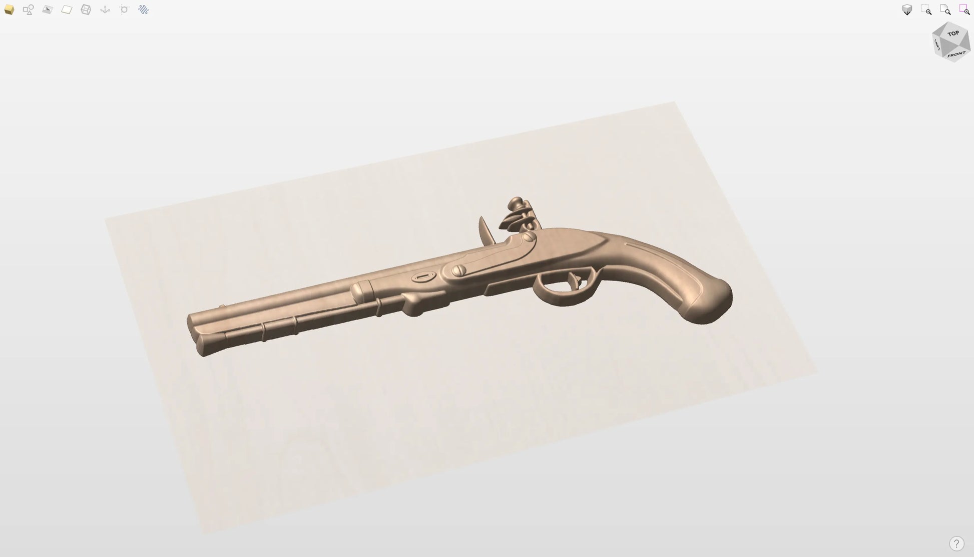 CNC File I  Flintlock Pistol Version 2 3D Model I  RathTech Design My Store