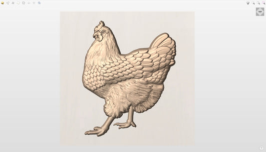 CNC File I Farm Animals I Buff Orpington Chicken 3D Model I  RathTech Design My Store