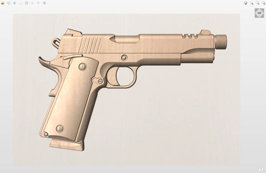 CNC File I 1911 Pistol Ported Version 3D Model I  RathTech Design - My Store