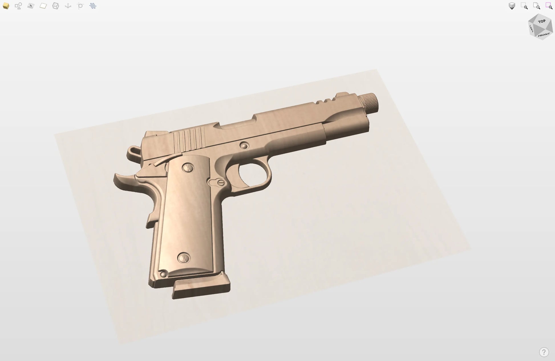 CNC File I 1911 Pistol Ported Version 3D Model I  RathTech Design - My Store