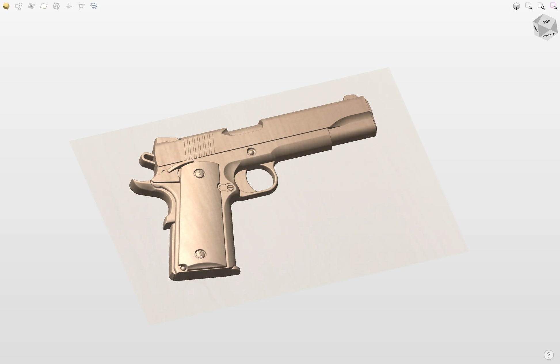 CNC File I 1911 Pistol Plain Version 3D Model I  RathTech Design - My Store