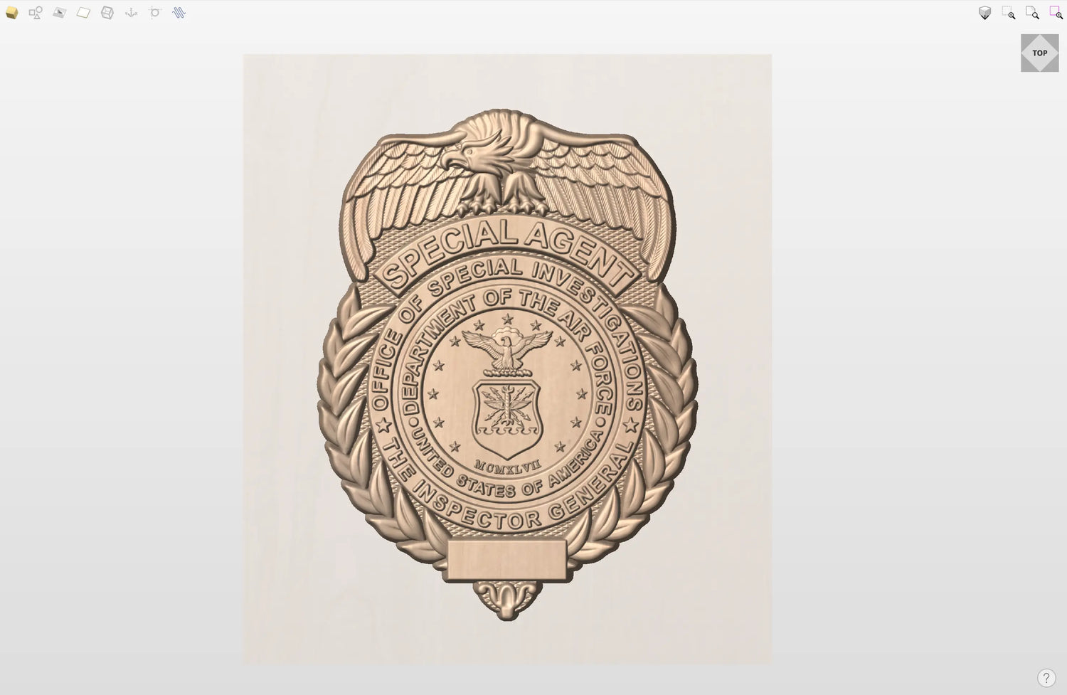 CNC File I  US Air Force Office of Special Investigations Badge 3D Model I  RathTech Design - My Store