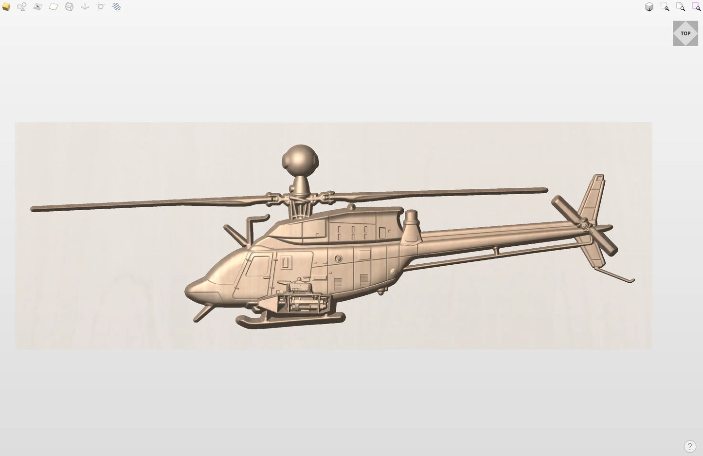 CNC File I US Army OH-58D(R) Kiowa Warrior Helicopter 3D Model I  RathTech Design