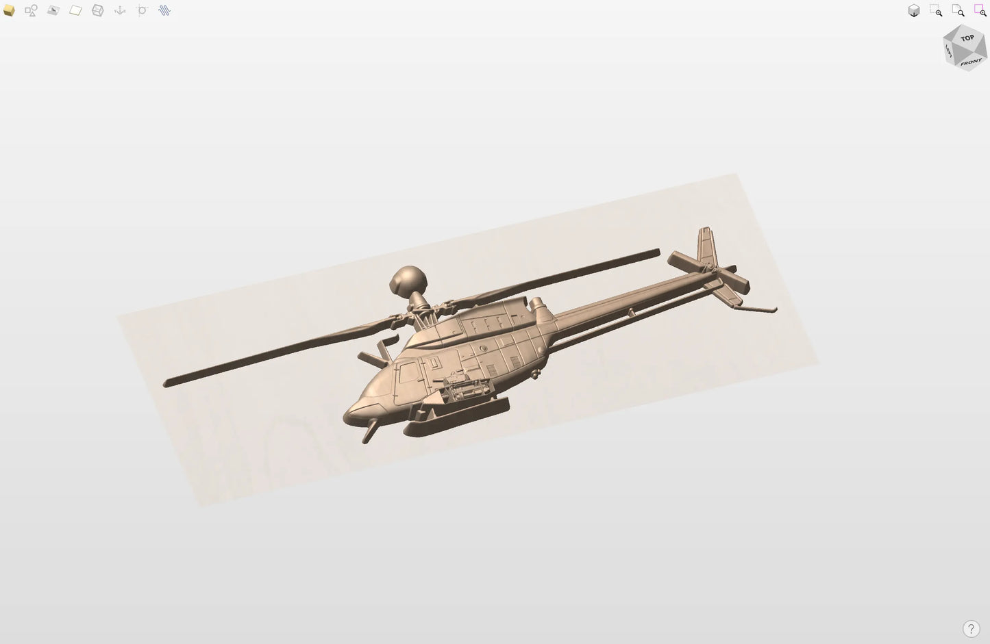 CNC File I US Army OH-58D(R) Kiowa Warrior Helicopter 3D Model I  RathTech Design