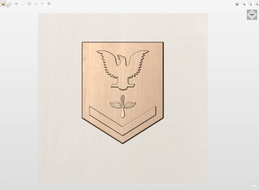 CNC File I  US Navy Petty Officer 3rd Class Rank 3D Model I  RathTech Design